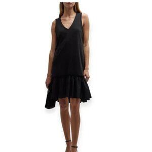 ATM Anthony Thomas Melillo Cotton Slub Dress in Black XS